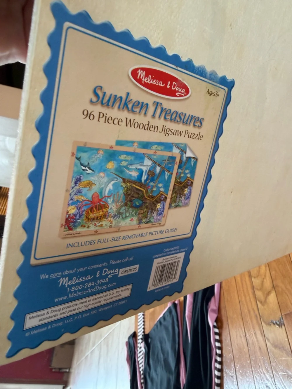 3 Melissa & Doug Wooden Puzzles 96 Pieces Sunken Treasure Princess Dinosaurs